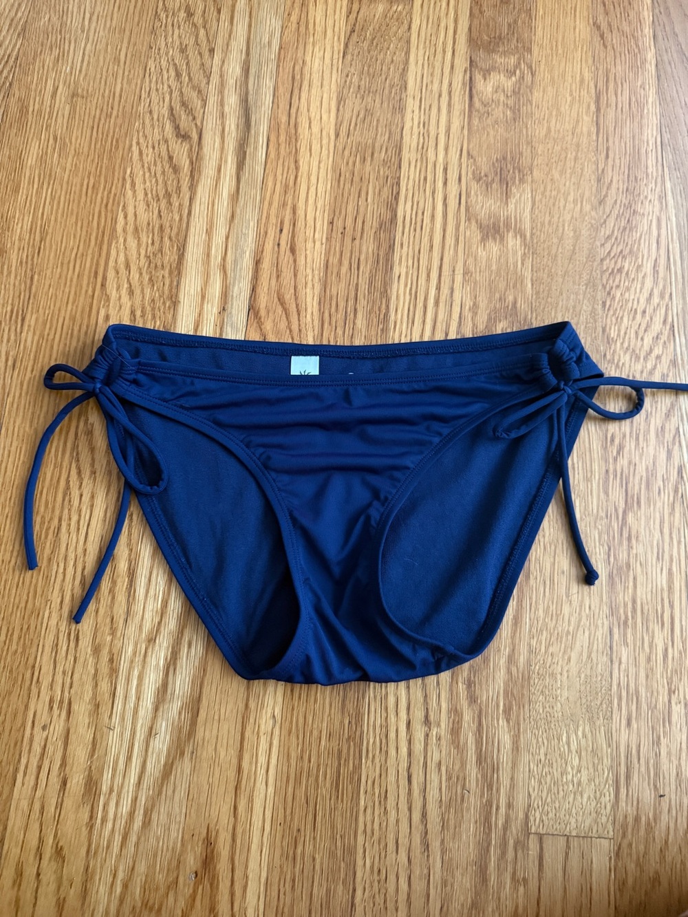 Athleta navy blue tie bikini swim beach  bottoms small